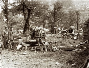 Soldats allemands sur le front italien, en 1917