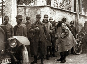 L'arrivée des plénipotentiaires autrichiens à Borghetto en 1918