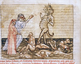 La Divine Comédie, l'Enfer : Dante et Virgile face à Cerbère
