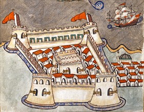 The two fortresses on each side of the Bosphorus