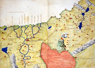 Carte du Delta du Nil, Palestine, Galilée et Mont Sinaï