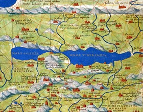 Map of Galilee and Lake Tiberiade