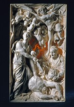 Ivory plaque representing Judith and Holofernes
