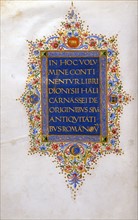 Manuscrit "De originibus sive antiquitatibus Romanorum"