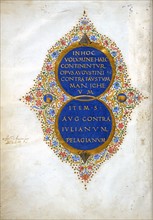Frontispiece of the "Contra Faustum manichaeum"