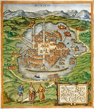 Plan de l'antique cité de Mexico