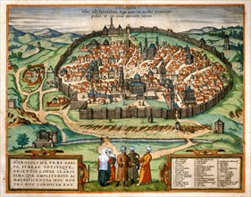 Map of the ancient city of Jerusalem