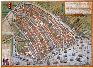 Plan de la ville d'Amsterdam