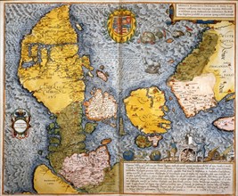 Carte de la Mer du Nord et du Danemark