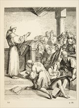 Martin Luther's life: Martin Luther, a graduate in arts, gives a lecture on philosophy and doctrine.