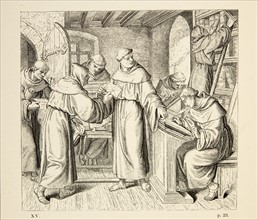 La vie de Martin Luther :  Martin Luther reçoit sa nomination comme Vicaire Général des Augustiniens, de la main de Johann von Staupitz en 1515