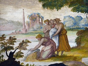 Allori, Nausicaa et ses servantes, lavent dans la rivière les vêtements pour son mariage