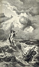 Ulysses and Ino, the tempting siren that saves him from the shipwreck