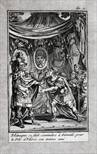 Télémaque se fait connaître de Diomède pour le fils d'Ulysse, son ami intime