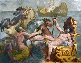 Tibaldi, Neptune sur son char et le navire d'Ulysse
