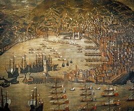 Cristoforo Grassi, View of the city of Genoa in 1481 (detail)