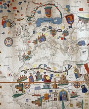 Copie de la carte de Juan de La Cosa (détail)