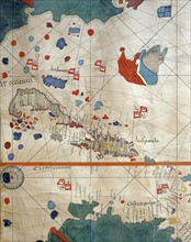 Copie de la carte de Juan de La Cosa (détail)
