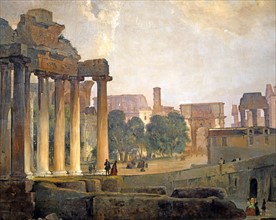 Caffi, View of the Roman Forum (detail)