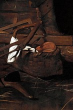 Caravage, L'Adoration des Bergers (détail)
