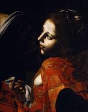 Battistello, Lot with his daughters (detail)