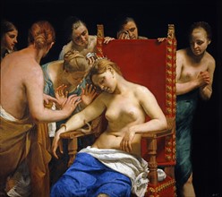 Cagnacci, La mort de Cléopâtre (détail)