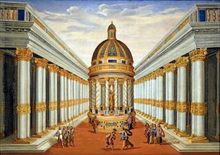 Décor de l'opéra "La Vénus jalouse" : Le Temple de Bacchus