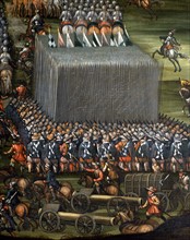 La Bataille de la Montagne Blanche près de Prague, le 8 novembre 1620. Première phase : les armées opposées (détail)