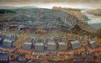 La Bataille de la Montagne Blanche près de Prague, le 8 novembre 1620. Quatrième phase : les troupes de Frédéric V du Palatinat sont vaincues par celles de Ferdinand II du Saint-Empire