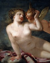 Pietro Liberi, Vénus dans les nuages avec un Amour (détail)