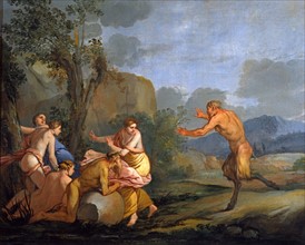 Giulio Carpioni, Quatre nymphes, divinité de la rivière et un satyre