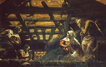 Tintoretto, L'Adoration des bergers (détail)