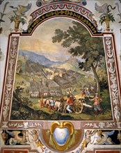 Plafond de l'Armurerie à la Galerie des Offices à Florence