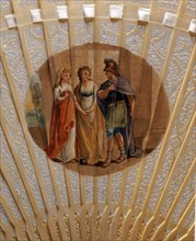 Eventail "Coriolan avec sa mère et son épouse"
