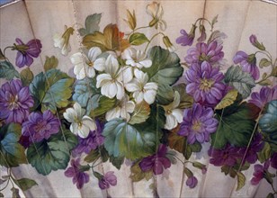 Eventail "Violettes", de l'Atelier "Alexandre Paris"