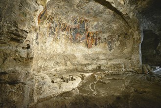 Fresques de l'église rupestre de San Nicolò Inferiore à Modica (Sicile)