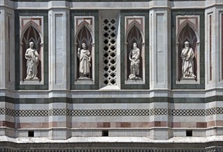Détail du campanile de Florence (Italie)