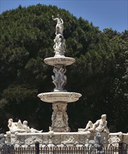 Fontaine d'Orion située sur la Piazza del Duomo à Messine (Sicile)