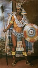 Portrait de Moctezuma II, empereur Aztèque de Tenochtitlan
