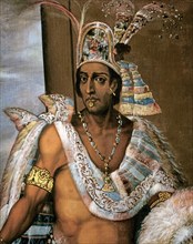Portrait de Moctezuma II, empereur Aztèque de Tenochtitlan (détail)