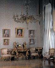 Cà Rezzonico à Venise. Petit salon des pastels de Rosalba Carriera