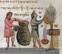 Oppian of Apamea, 'Cynegetica': The farmer's life. Collecting honey.
