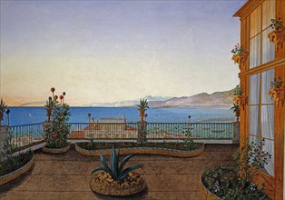Germano Prosdocimi, Vue depuis la terrasse du premier étage de la Villa Lazarovich à Trieste