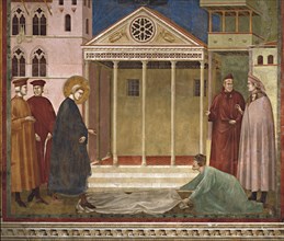 Giotto, Saint François reçoit les honneurs d'un homme d'Assise (détail)