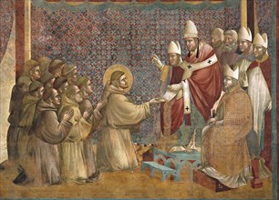 Giotto, Le Pape Innocent III approuve la Règle de saint François (détail)