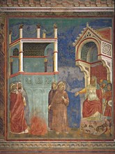 Giotto, Saint François devant le sultan d'Egypte Al-Kâmil en 1219