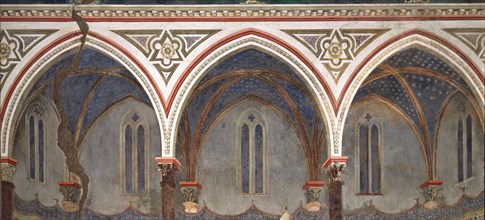 Giotto, La prédication de saint François devant le pape Honorius III (détail)