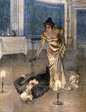 Le nouvel opéra Tosca de Puccini : la mort de Scarpia (final de l'acte II) (1900)