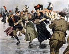 Le patinage, plaisir en vogue presque partout en Italie en 1907