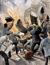 L'agitation des vignerons français, l'assaut et l'incendie de la mairie de Béziers, en 1907